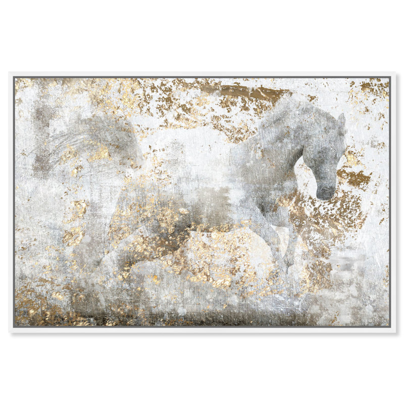 «Animals Courir», reproduction d'art graphique, L 15 po x H 10 po, Cadre blanc