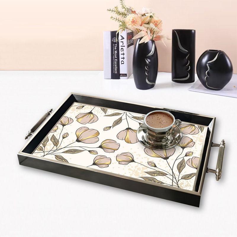 Elegant Glass Tray, 19.7 x 11.4 x 1.4 inches | 100% Durable Glass Construction | Easy to Clean with Damp Cloth | Ideal for Serving, Decorative Display, and Organizing | Stylish Addition to Home Décor