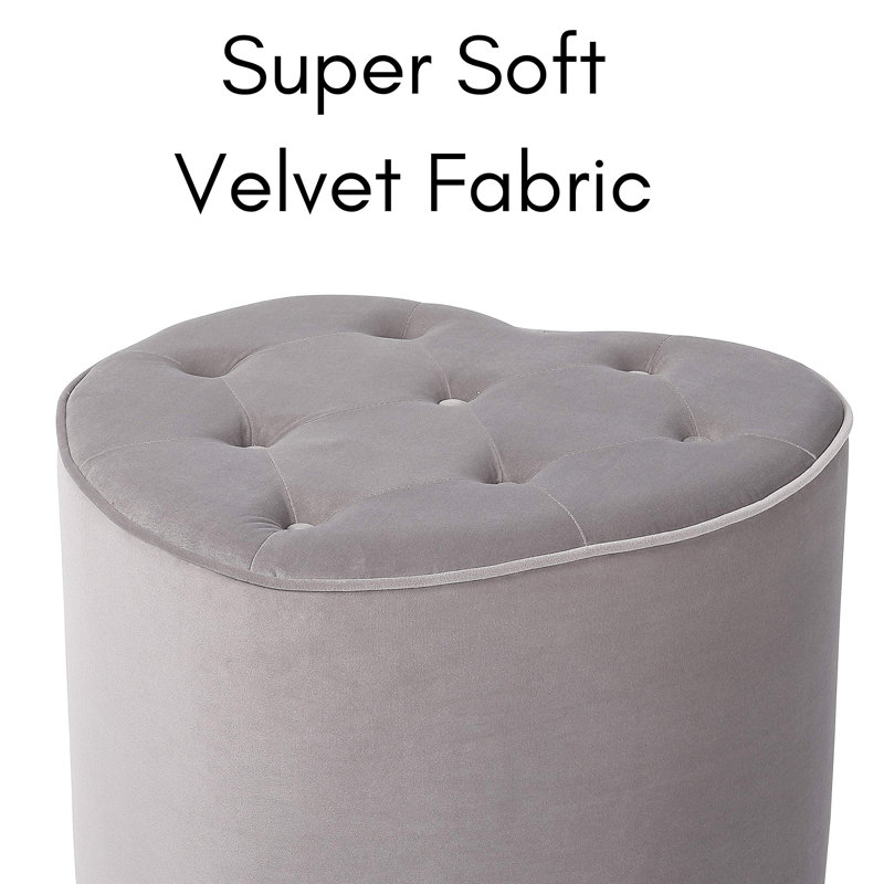 Tabouret de repose-pieds capitonné en velours de 21 po BirdRock Home
