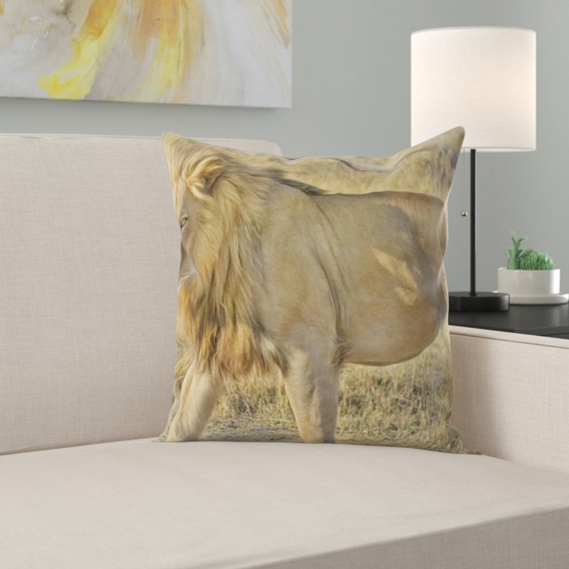 Housse et insert de coussin carré lion
