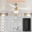 Ventilateur de plafond 52 po à hélice moderne à intensité variable avec lumières DEL et télécommande