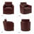 Marion 28.74'' Wide Genuine Leather Swivel Chair (Set of 2)-90213991