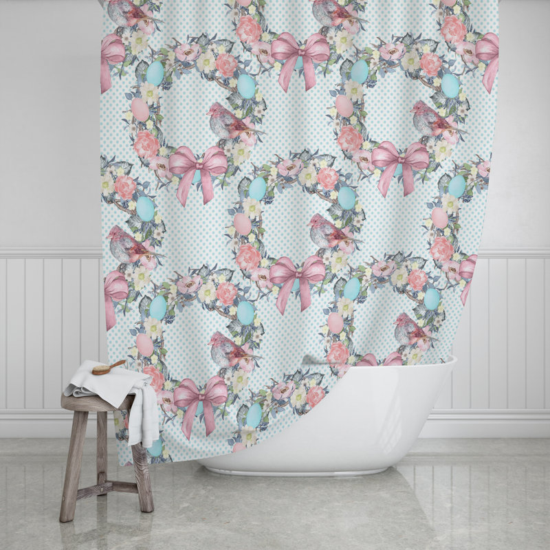 Wrightson Floral Shower Curtain, 72" H x 70" W