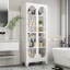 Grande armoire de rangement moderne avec portes en verre et 4 tablettes réglables pour la cuisine et la salle à manger-786358890