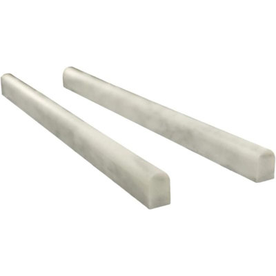 Carreau de doublure 12 po x 5 po en marbre poli blanc
