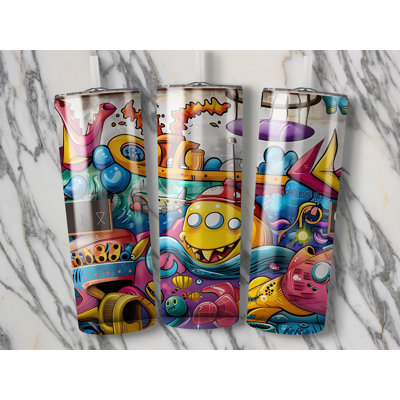 Choose Handmade Tumblers 591 mL Vacuum Insulated Stainless Steel (18/8) Travel Tumbler with Straw