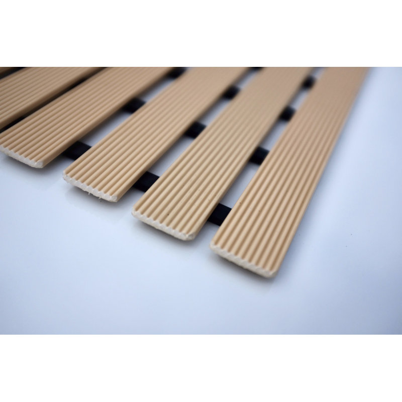 Non-Slip Slatted Shower Mat, Beige