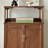 Walnut Frame Two Door Two Drawer Storage Cabinet