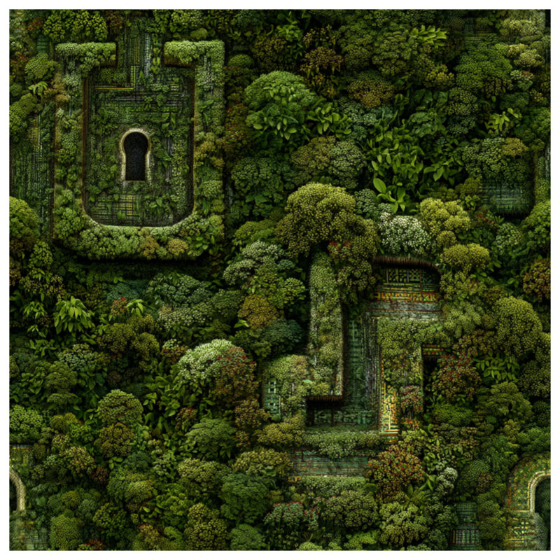 Jeté en polaire Jungle - Jetés nature pour canapés ou lits, 60in W x 80in H