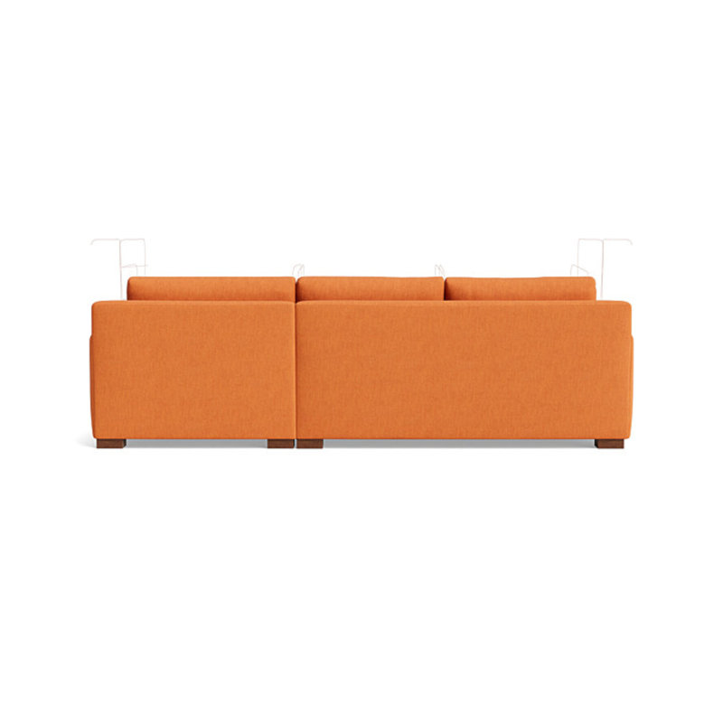 Catalina Chaise Sectional, Performance Weave - Carrot, Right Hand Facing