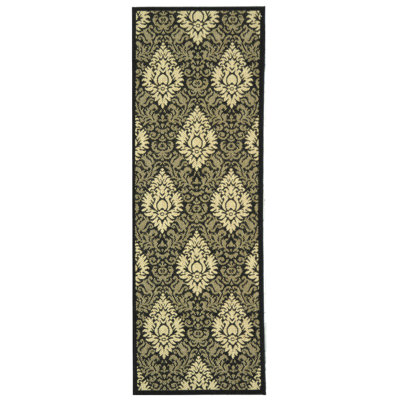 Arneshia Floral Dark/Ivory Indoor / Outdoor Area Indoor/Outdoor Area Rug