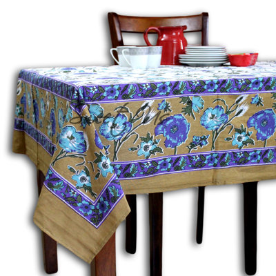 Nappe de coton rectangulaire rouge