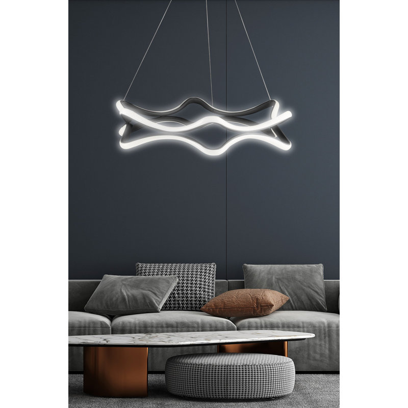 Chriselle LED Chandelier, White