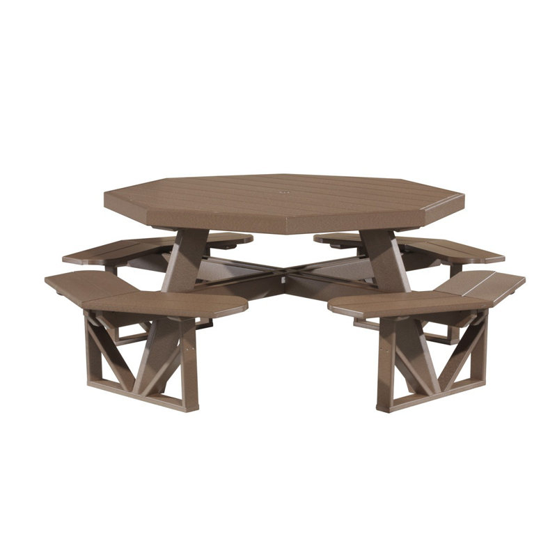 Table de pique-nique Hesiodos, Chestnut Brown, Brun châtaigne