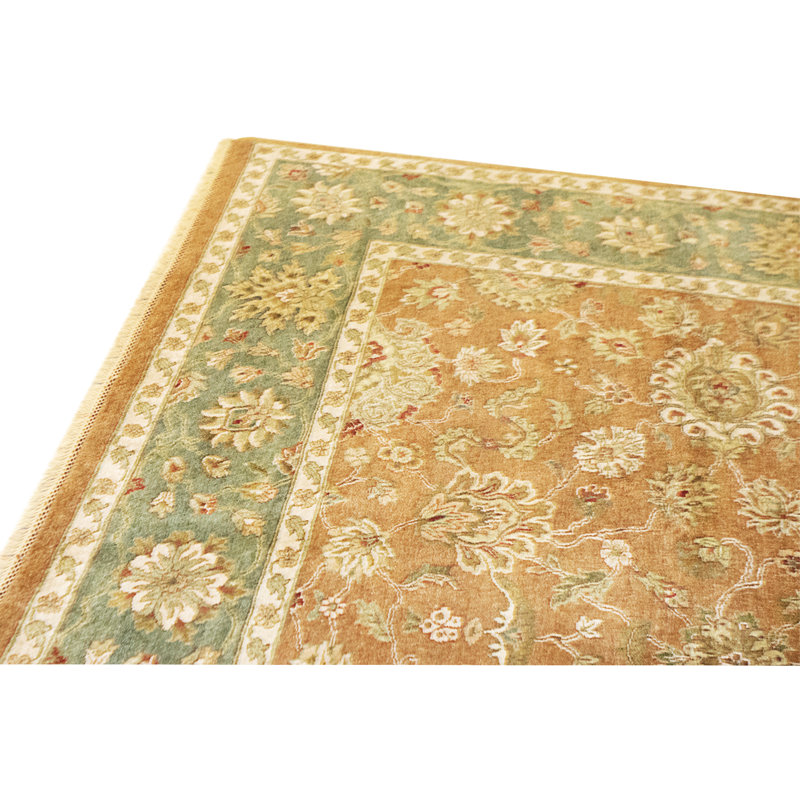 High-Quality Hand-Knotted Peach Area Rug
