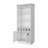 Updated White Bar Cabinet For Effective Storage - 3 Shelves, 5 Bottle , Glassware Placement Modern With Practical Features Display