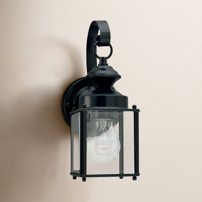 Lanterne murale d'extérieur à une ampoule Tiernan, Noir