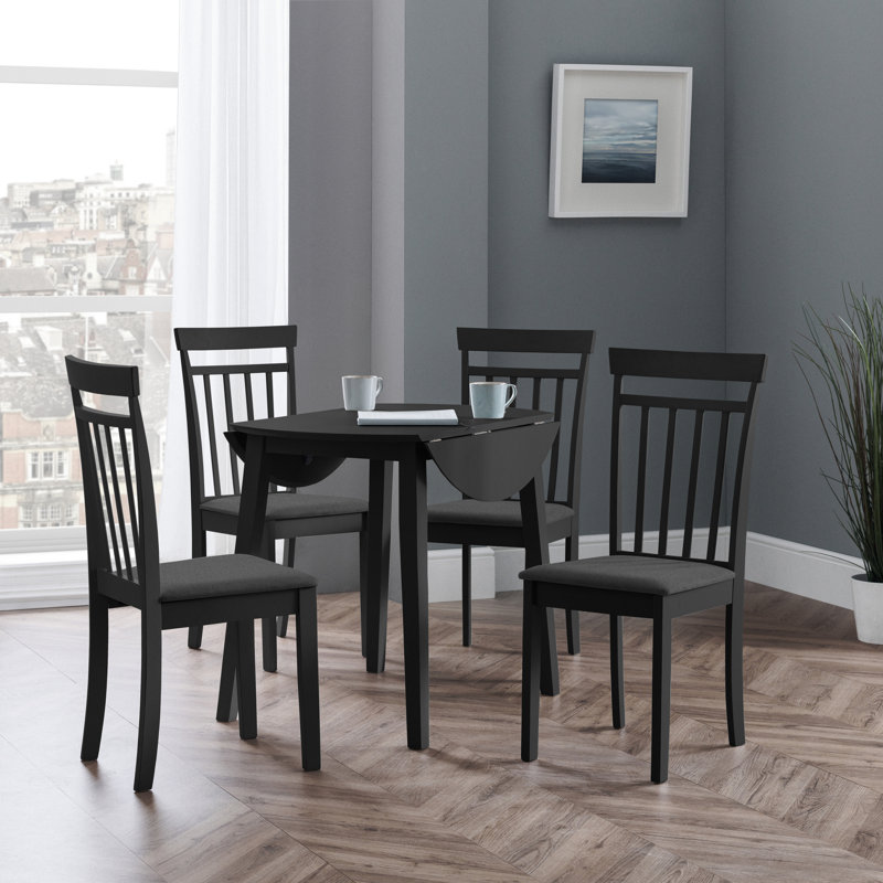 Exeter Solid Wood Dining Chairs, Black