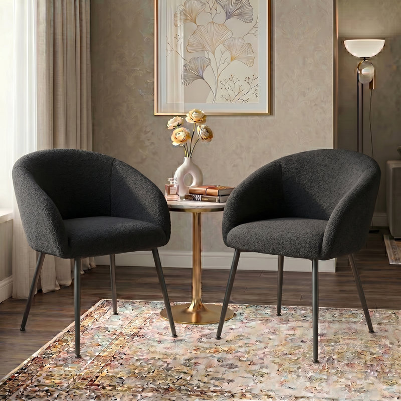 Small Accent Chair, Black, Black, 1