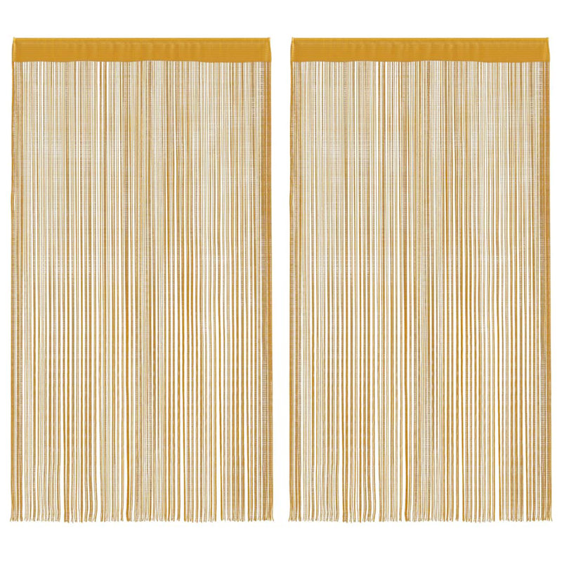 Back Bay Sheer Curtain Pair, 355.6cm Width x 635cm Drop, Gold