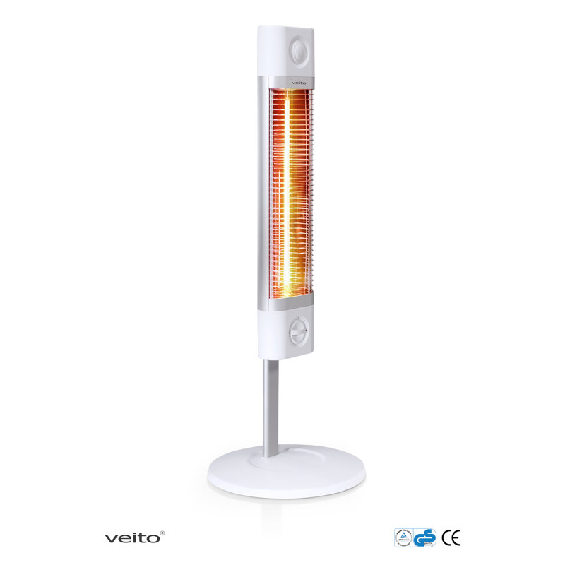 Veito 1800W 6000 BTU Electric High Efficiency Tower Space Heater and with Digital Display, White