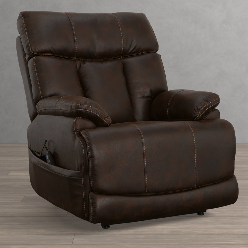 Sidings Upholstered Power Recliner, Brown