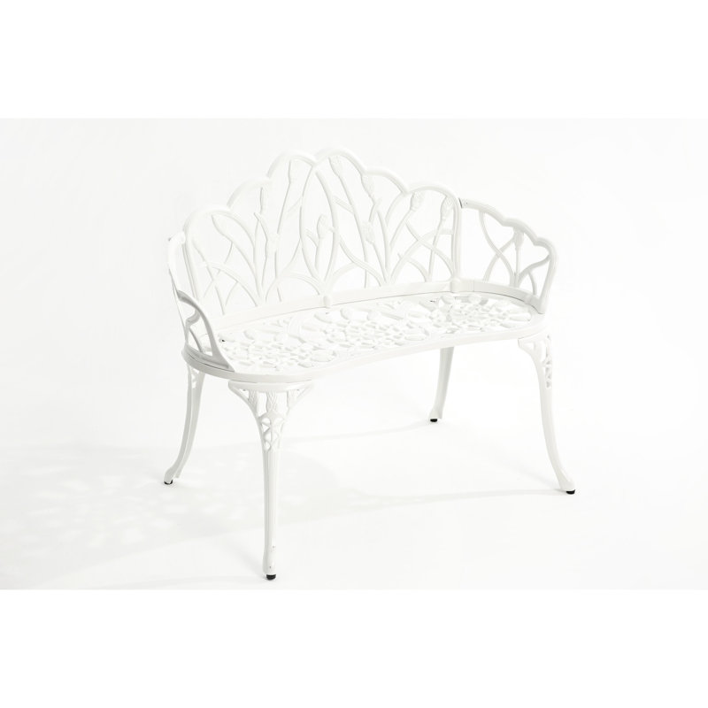 Versatile Cast Aluminium Garden Bench - Suits Multiple Outdoor Settings Seat Can Withstand Conditions