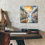  «Street Scene 1» par Rey Klimt, art mural en verre acrylique, 12 po x 12 po