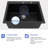 25'' L Single Bowl Quartz Kitchen Sink