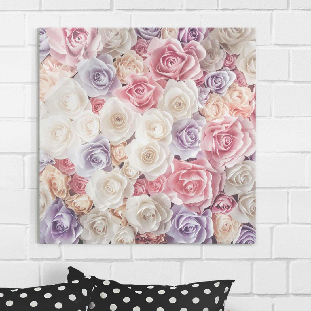 Glasbild Pastel Roses