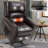 Power Lift Recliner Chair with Heat Massage, Dual Motor, Infinite Position, 350 LBS Capacity, USB Ports, and Faux Leather Upholstery-1850599726