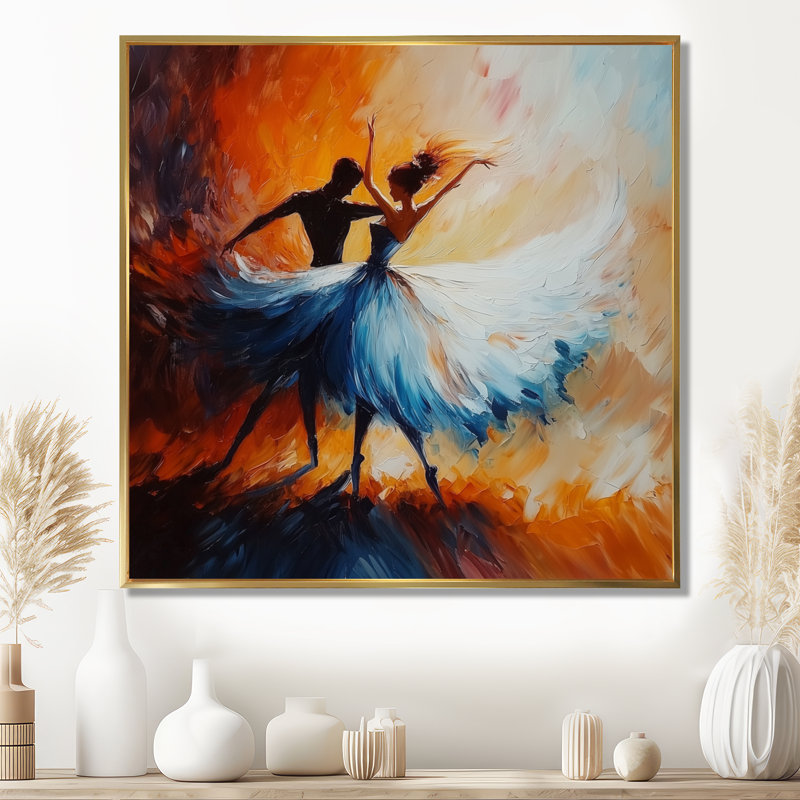 Summer Serenity Ballet Dance II - Ballet, art mural, Impression dans un cadre flottant sans passe-parto, H 30 po x l 30 po