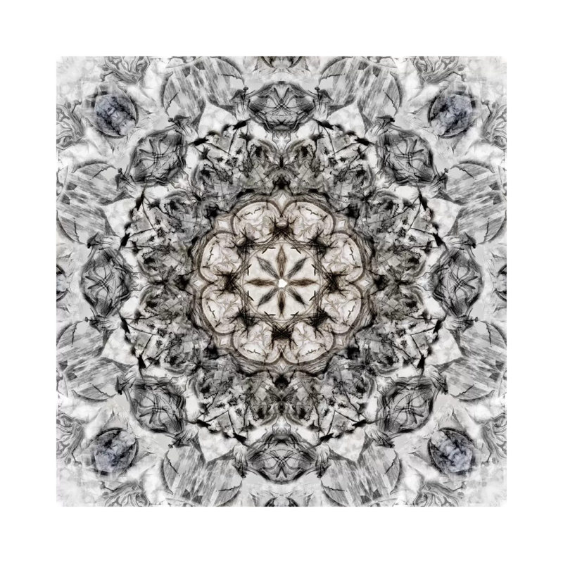 Black White Kaleidoscope I by Nan - Wrapped Canvas Print, 30.48 cm H x 30.48 cm W