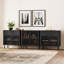Buffet 94,5 "Mid-Century moderne avec tablettes réglables et 2 tiroirs-1644776537