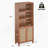 Tall Bookcase With Rattan Doors, Bookcase With Storage Shelves For Library Living Room Bedroom Home Office-1440689102
