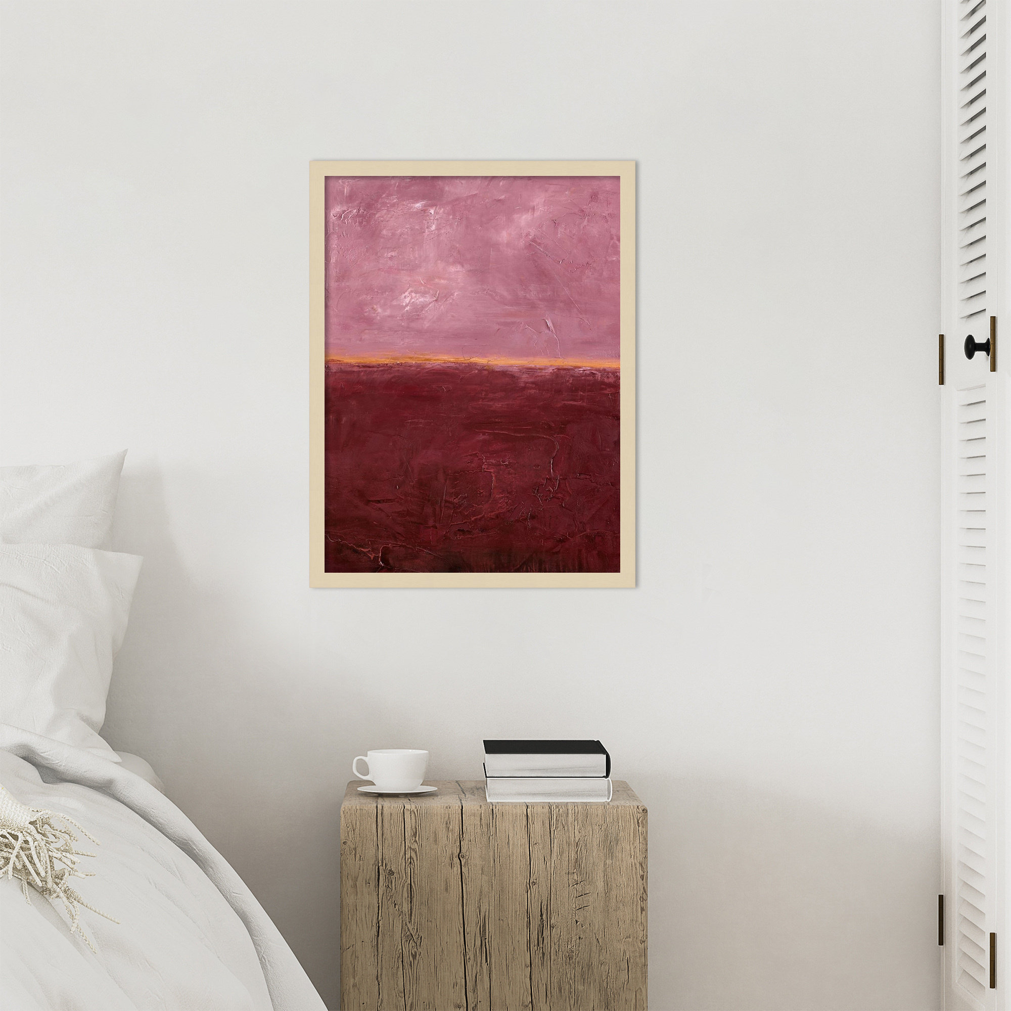 Edge Rose by Design Fabrikken Wood Framed Wall Art Print, Brown, 25" H x 19" W