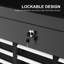HOMCOM 6 Drawer Tool Chest Lockable Top Case 600mm x 260mm x 340mm Black-1349068157