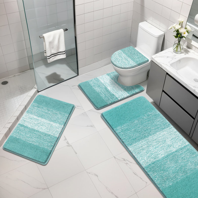 Tapis en microfibre Lazzuro , Sarcelle
