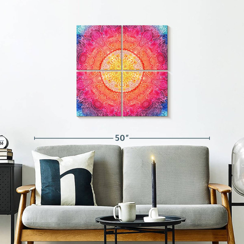 Mandala oriental, H 26 po x l 26 po