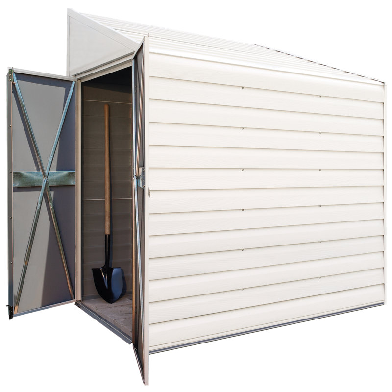Remise de rangement en acier avec toiture à une seule pente de 4 x 7 pi Yardsaver®
