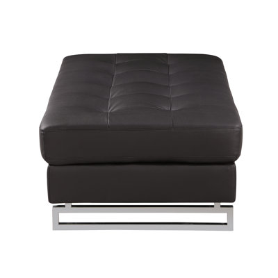 Repose-pieds en cuir véritable Global United