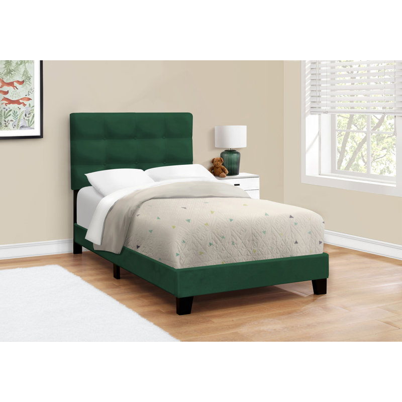 Trendy And Comfortable Platform Bed Frame For Youth And Teen Bedrooms, Offering Sturdy Support And Versatile Design, Twin