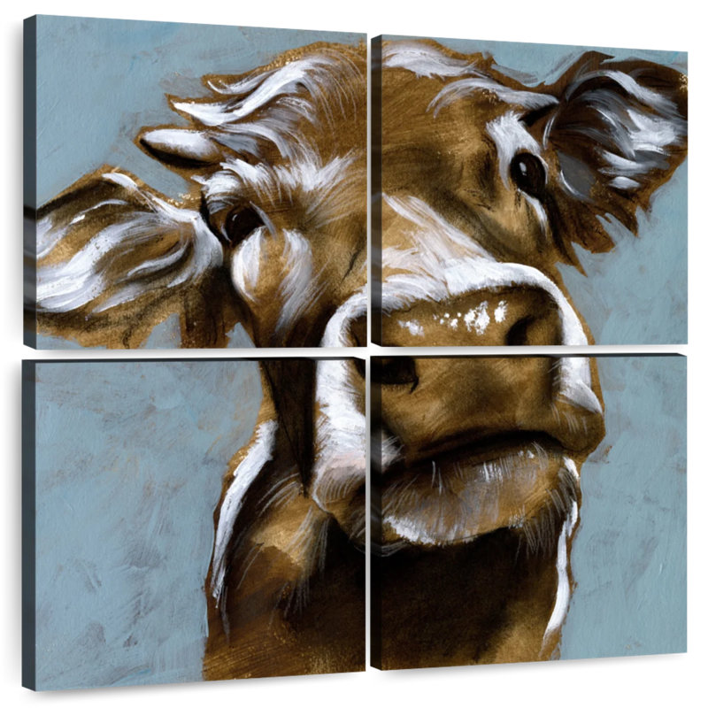 Brampt Cow Kisses I, 38" H x 38" W