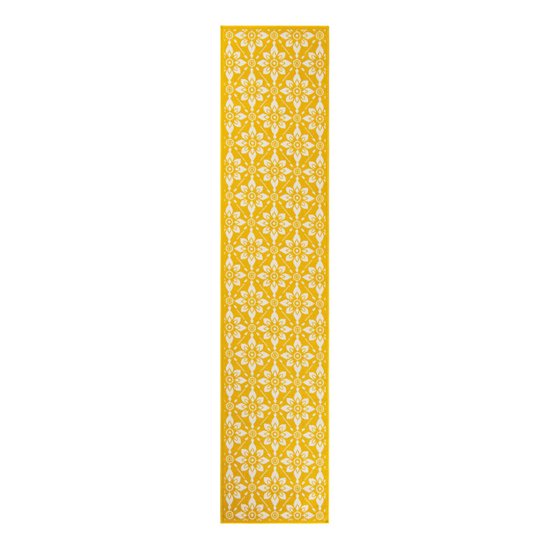 Outdoor Trellis Floral Indoor / Outdoor Rug, Runner 2'7" x 12'