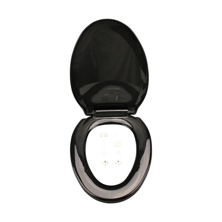 Black Toilet Seat | Slow Close Elongated Plastic Toilet Seat