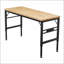 Établi à hauteur réglable, poste de travail robuste en bois d'hévéa avec prises de courant, table de travail en bois franc d'une capacité de charge de 2000 lb pour atelier, garage, bureau, maison