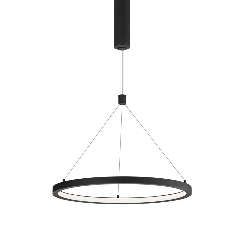 3 - Light LED Geometric Pendant, Black