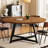 59 Inch Round Dining Table For 6 Person, Rustic Round Dining Room Table For Home Dining Room Kitchen, Circle Dining Table-40627829