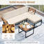 Ensemble de 3 meubles de patio en forme de L avec causeuse