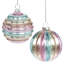 Rainbow Ball Ornament - 3 Inches Set Of 6